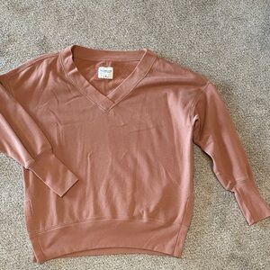 Abercrombie & Fitch V-Neck Sweater - Warm Brown